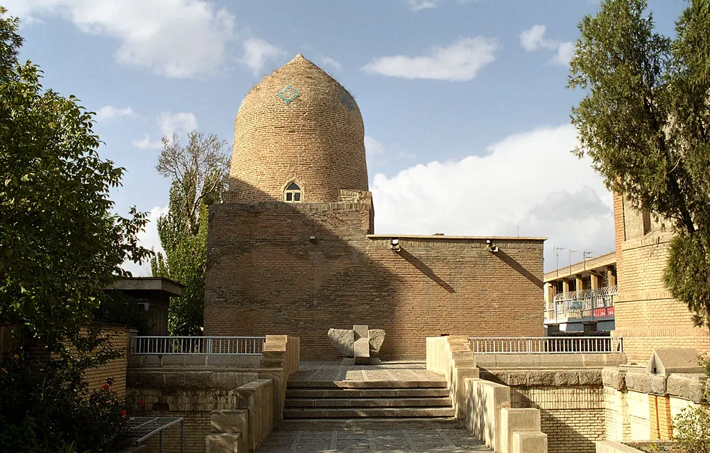 Small domed brick mausoleum