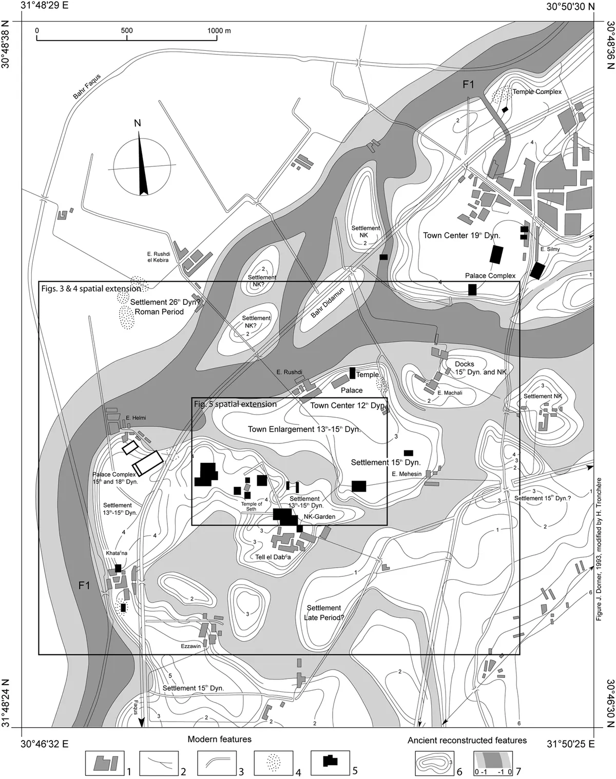 Archaeological plan of the Avaris and Pi-Ramesses site