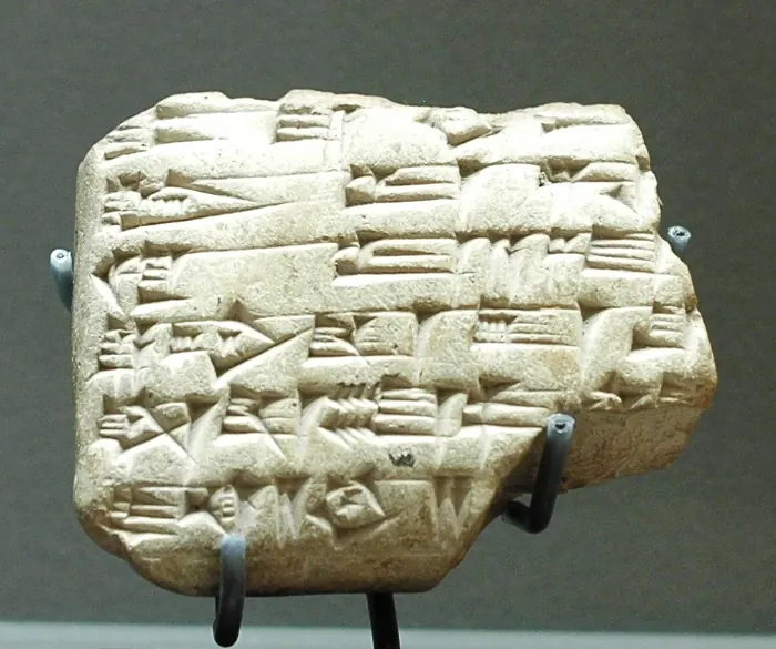 Clay cuneiform tablet from Mari