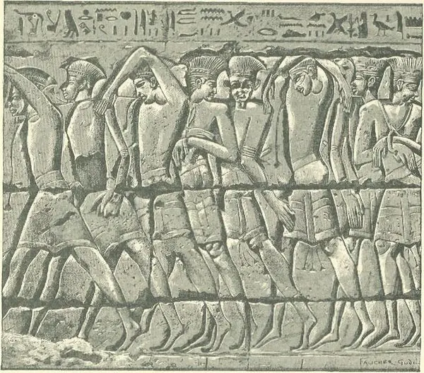 Sea Peoples Reliefs at Medinet Habu