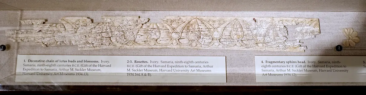 Small carved ivory strip with lotus buds and blossoms