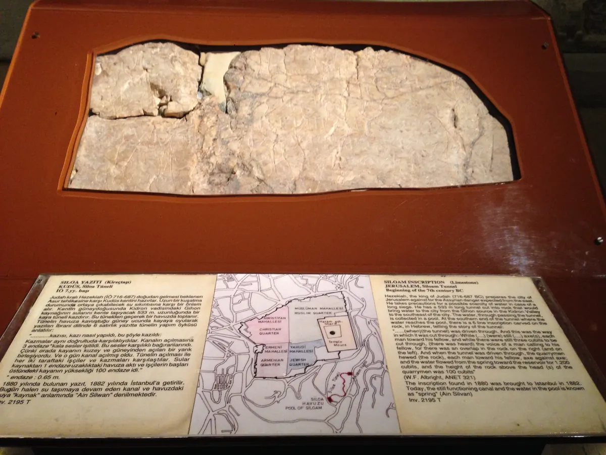 Limestone slab with six lines of paleo-Hebrew script