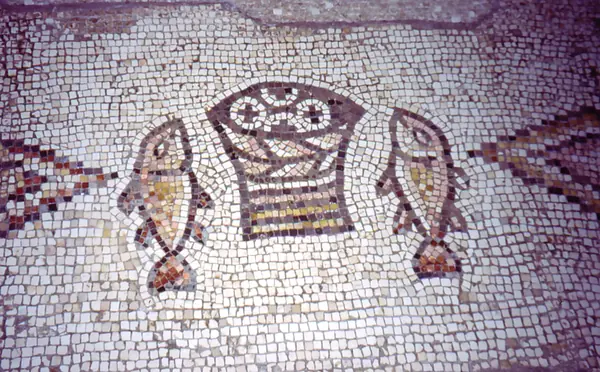 Tabgha: Church of the Multiplication and the Loaves-and-Fishes Mosaic